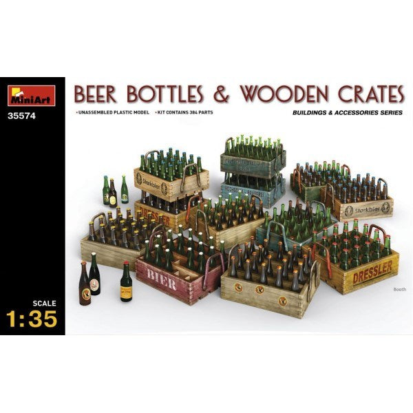 MiniArt 35574 1/35 Beer Bottles and Wooden Crates (8137527656685)