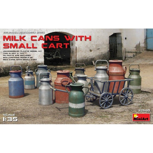 MiniArt 35580 1/35 Milk Cans with Small Cart (7759542026477)