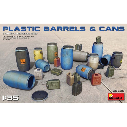 MiniArt 35590 1/35 PLASTIC BARRELS & CANS (7759542223085)