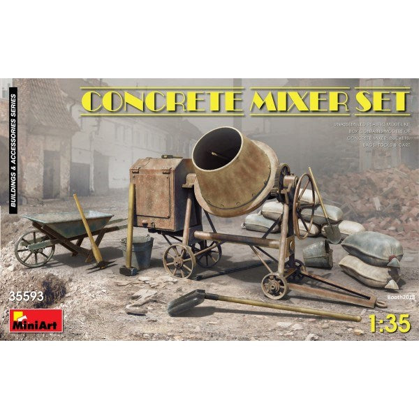 MiniArt 35593 1/35 CONCRETE MIXER SET - Hobby City NZ (7759542321389)