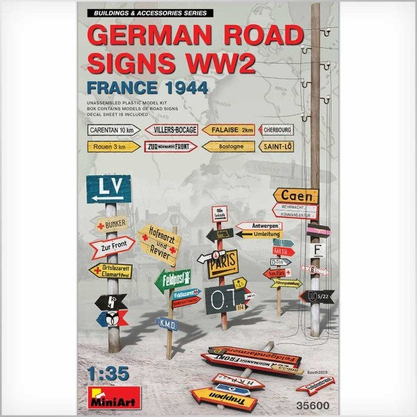 MiniArt 35600 1/35 GERMAN ROAD SIGNS WW2 (FRANCE 1944) - Hobby City NZ (7759542550765)