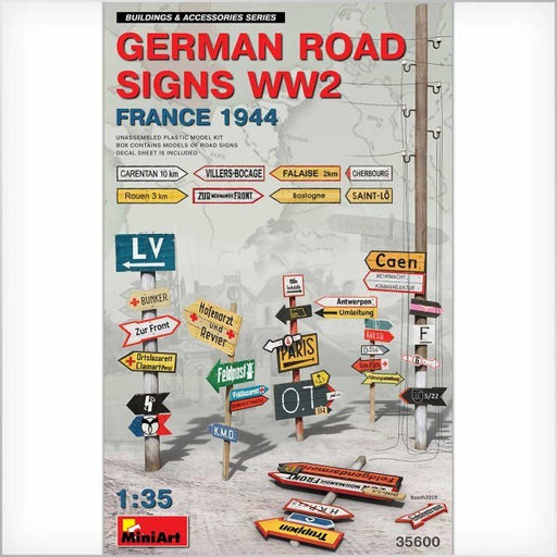 MiniArt 35600 1/35 GERMAN ROAD SIGNS WW2 (FRANCE 1944) - Hobby City NZ (7759542550765)