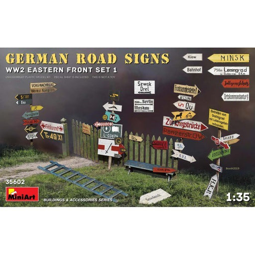 MiniArt 35602 1/35 GERMAN ROAD SIGNS WW2 (E/FRONT#1) (7759542616301)