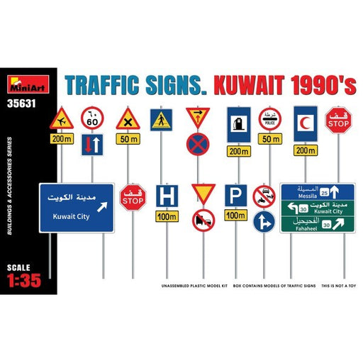 MiniArt 35631 1/35 TRAFFIC SIGNS - KUWAIT '90's (7759543828717)