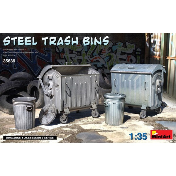 MiniArt 35636 1/35 STEEL TRASH BINS - Hobby City NZ (7759543992557)