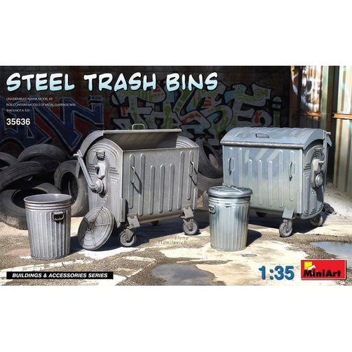 MiniArt 35636 1/35 STEEL TRASH BINS - Hobby City NZ (7759543992557)