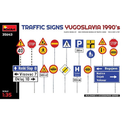 MiniArt 35643 1/35 TRAFFIC SIGNS YUGOSLAVIA 1990's (7759544221933)