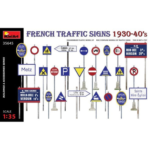 MiniArt 35645 1/35 TRAFFIC SIGNS FRENCH 1930/40's (7759544254701)