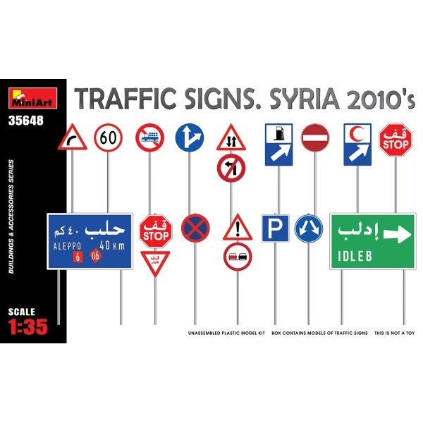 MiniArt 35648 1/35 TRAFFIC SIGNS SYRIA 2010's - Hobby City NZ (7759544320237)
