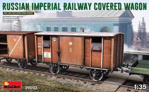 MiniArt 39002 1/35 RUSSIAN IMPERIAL RAIL COVERED WAGON (8278320578797)