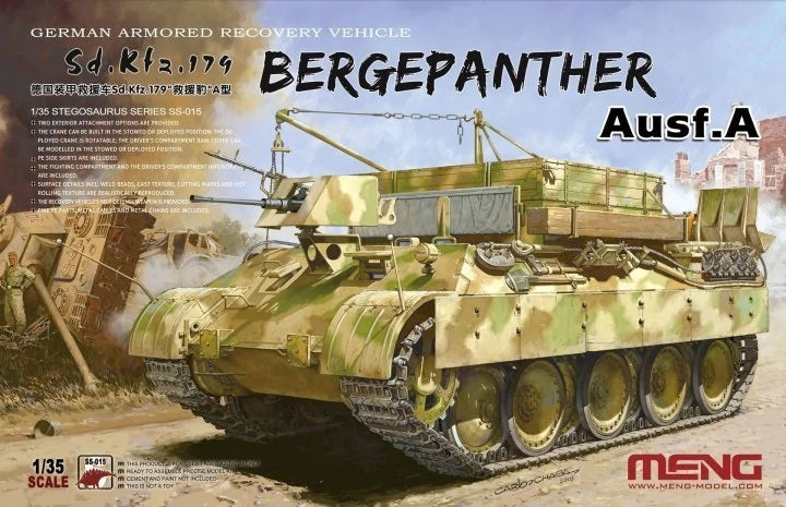 Meng SS-015 1/35 German Armored Recovery Vehicle Sd.Kfz.179 Bergepanther Ausf.A - Hobby City NZ (8967467958509)