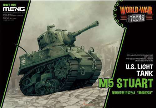 Meng WWT-012 U.S. Light Tank M5 Stuart (Cartoon Model) - Hobby City NZ (8967468974317)