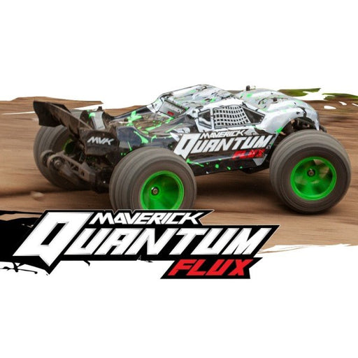 Maverick MV150208 1/10 Quantum XT FLUX 80A 4WD Stadium Truck RTR Silver/Green - Hobby City NZ