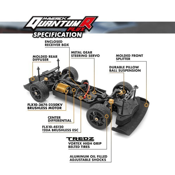 Maverick MV150311 1/8 QuantumR FLUX 4S 4WD Muscle Car RTR Grey