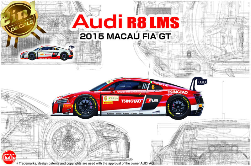 NuNu 24024 1/24 Audi R8 LMS GT3 Macau GP 2015 - Hobby City NZ (8967470448877)