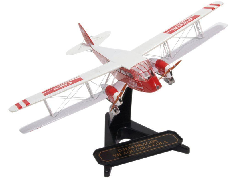 Oxford 72DG002CC 1/72 de Havilland DH.84 Dragon VH-AQU - Coca-Cola