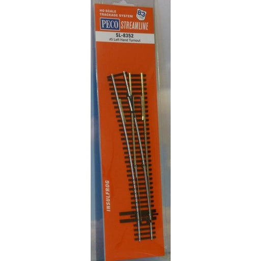 Peco SL8352 HO CODE 83 #5 L/H TURNOUT (767705219121)
