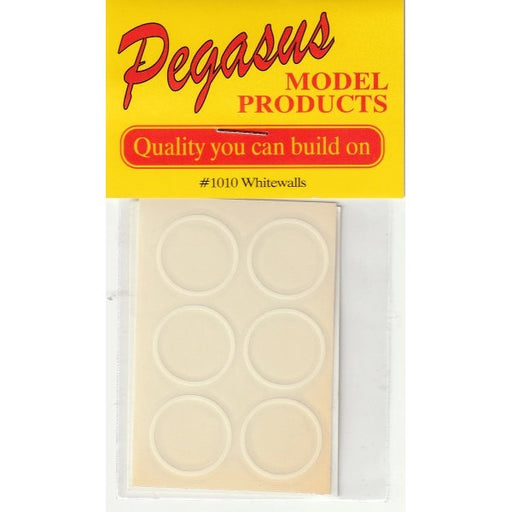 Pegasus Hobbies 1010 1/25 Self-Adhesive Tire Whitewalls - Thin (12pk) (7859179290861)