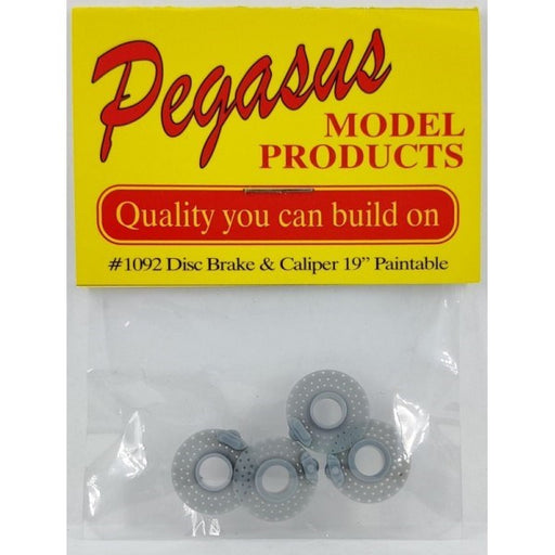 Pegasus Hobbies 1092 1/25 Disc Brakes and Calipers - Unpainted (4pk) (8324811555053)