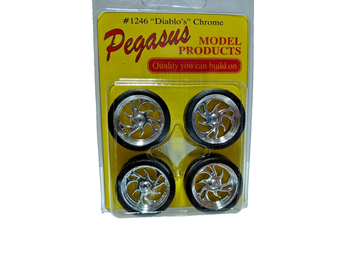 Pegasus Hobbies 1246 1/24 Diablos Rims w Tyres (8666324041965)