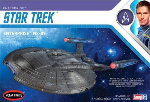 Polar Lights 966 1/1000 Star Trek NX-01 USS Enterprise (SNAP Kit) (8531164594413)