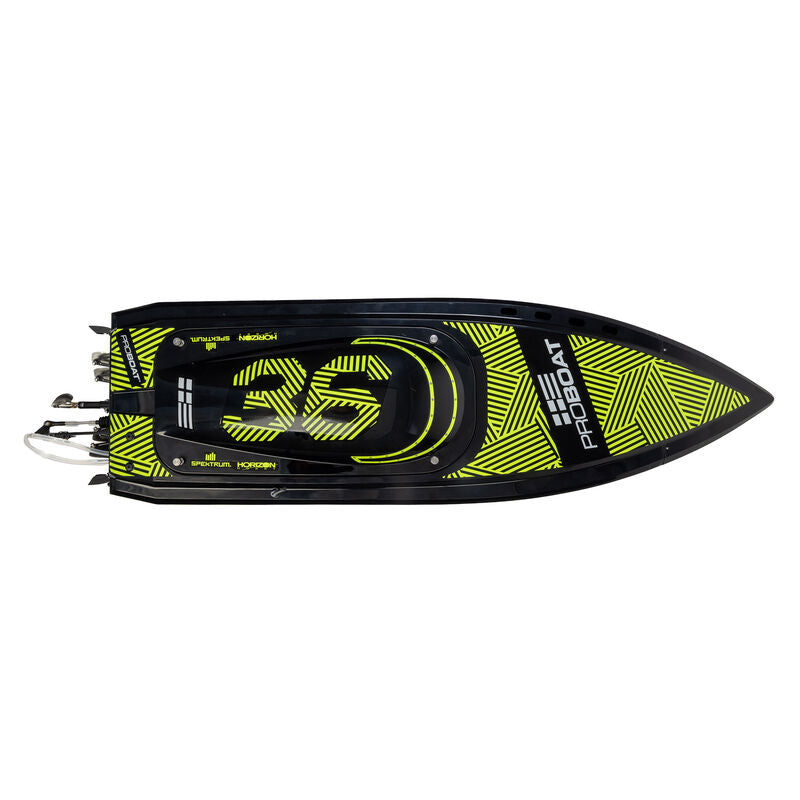 Pro Sonicwake V3 36in Self-Righting 96+ KPH Black/Green RC Boat (19)