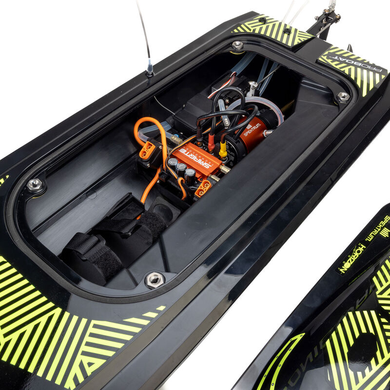 Pro Sonicwake V3 36in Self-Righting 96+ KPH Black/Green RC Boat (5)
