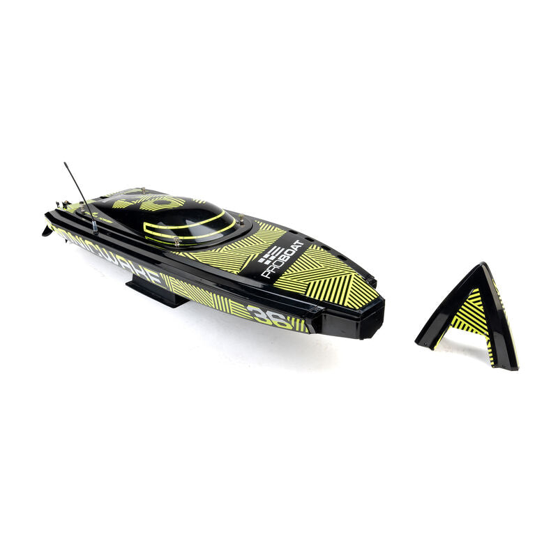 Pro Sonicwake V3 36in Self-Righting 96+ KPH Black/Green RC Boat (15)