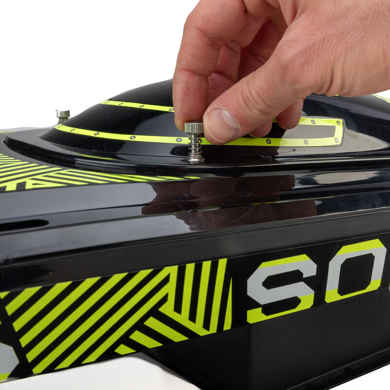 Pro Sonicwake V3 36in Self-Righting 96+ KPH Black/Green RC Boat (12)