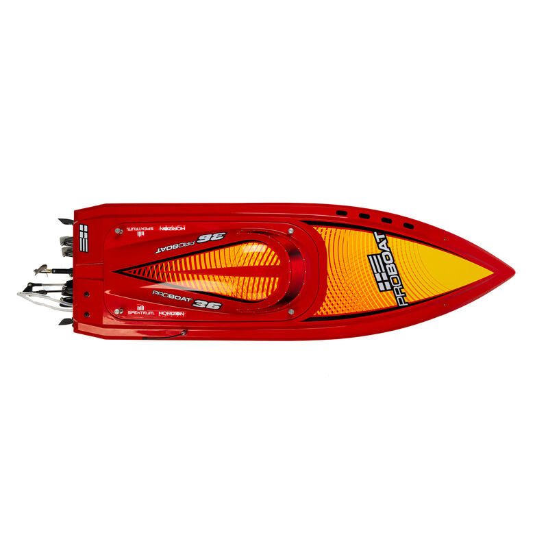 Pro Sonicwake V3 Self-Righting 36in 96+ KPH Red/Yellow RC Boat (15)