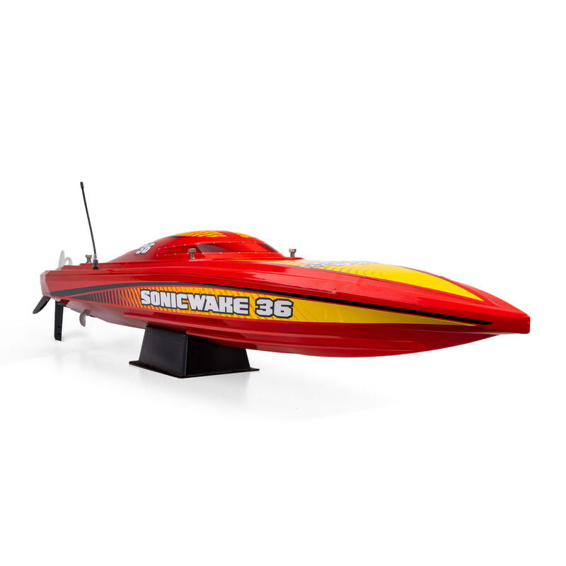 Pro Sonicwake V3 Self-Righting 36in 96+ KPH Red/Yellow RC Boat (10)