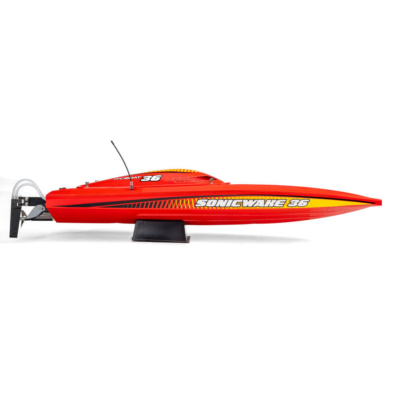 Pro Sonicwake V3 Self-Righting 36in 96+ KPH Red/Yellow RC Boat (9)