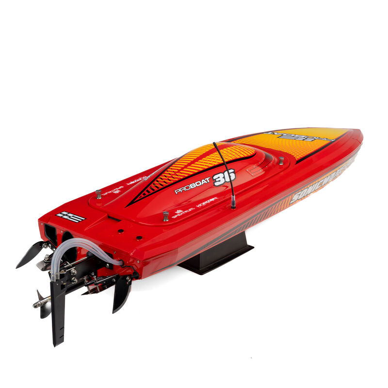 Pro Sonicwake V3 Self-Righting 36in 96+ KPH Red/Yellow RC Boat (11)