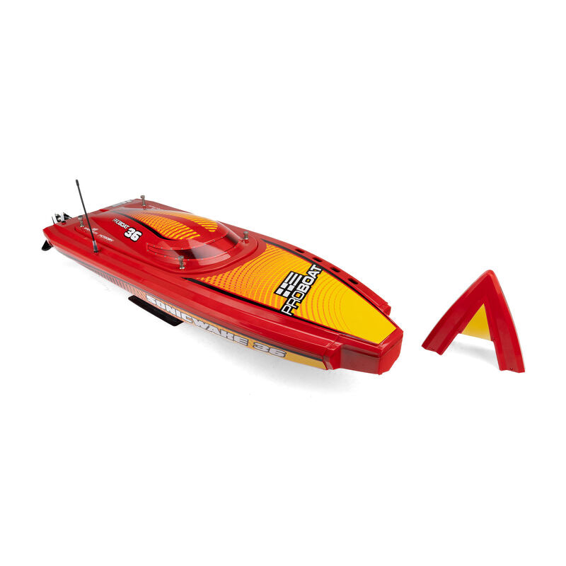 Pro Sonicwake V3 Self-Righting 36in 96+ KPH Red/Yellow RC Boat (19)