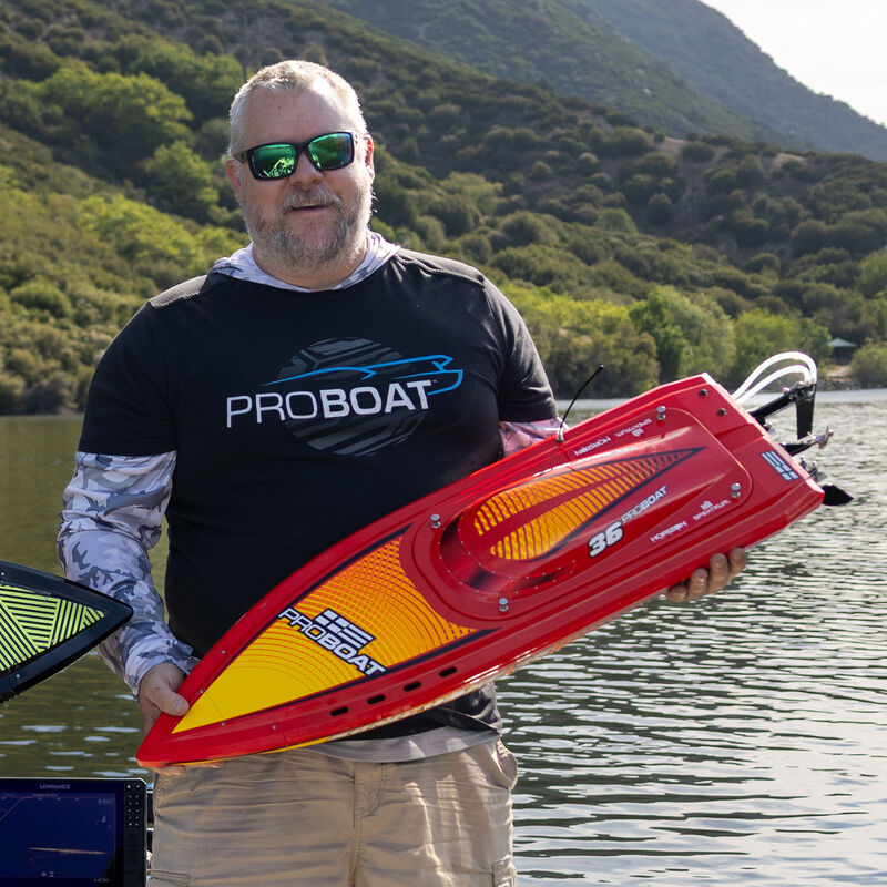 Pro Sonicwake V3 Self-Righting 36in 96+ KPH Red/Yellow RC Boat (31)