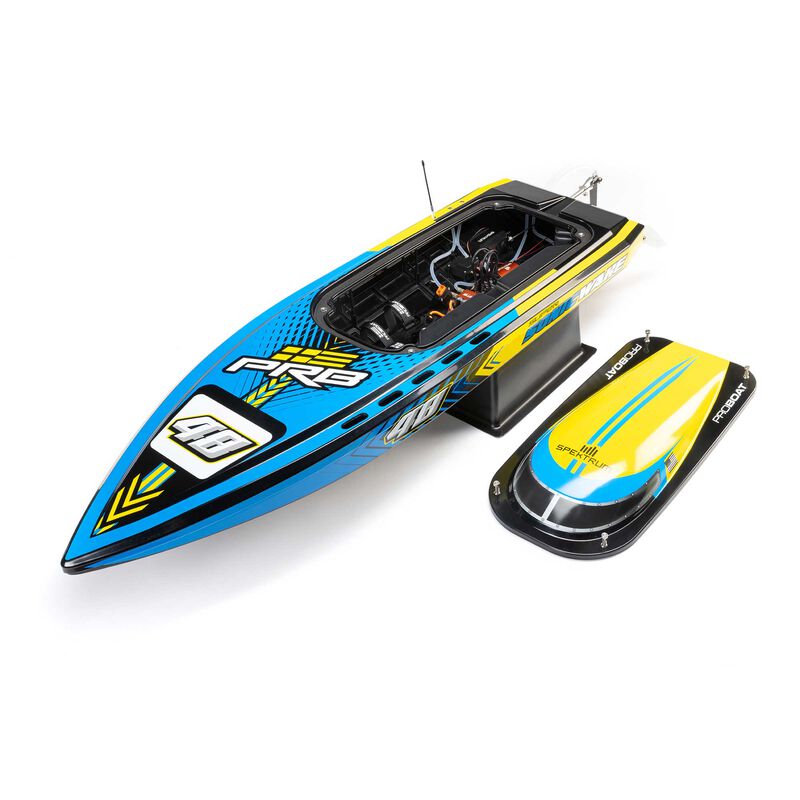 Pro Boat PRB08052+SPMXPSS850 Super Sonicwake 48in 8S Self-Righting Brushless Deep-V RTR plus Smart Powerstage 8S Surface Bundle: (2) G2 5000mAh 4S LiPo IC5 Battery and S2100 Charger