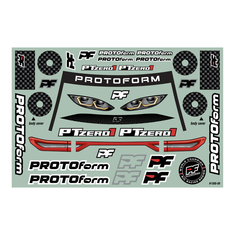 Protoform PRM159525 PTzero1 Light Weight (0.65mm) Clear Body for 190mm TC (8949820391661)
