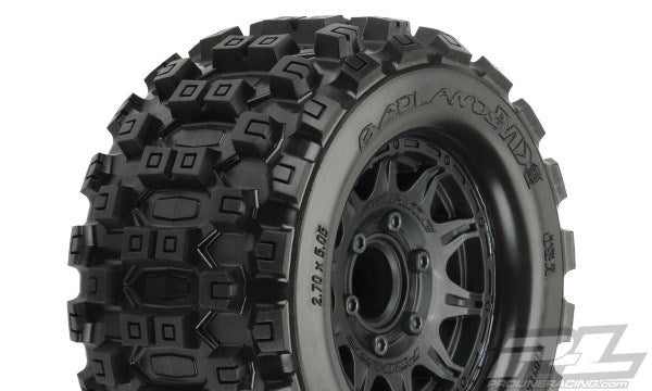 Pro-Line PRO1012510 Badlands MX28 2.8" MTD Raid Black 6x30 F/R - Hobby City NZ