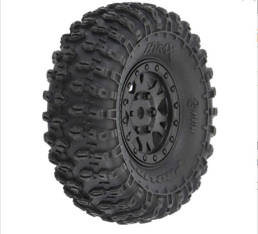 Proline PRO1019410 1/24 Hyrax F/R 1.0" Tyres Mountd 7mm Blk Impulse (4) Fits SCX24 - Hobby City NZ