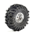 Pro-Line Baja Pro X Front/Rear Mounted Chrome Beast RC Wheel & Tyre Set 1/30 Scale