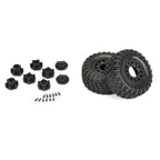 Pro-Line Aztek SC 2.2"/3.0" M2 Mounted on Raid Black 6x30 Hex SC RC Wheel & Tyre Set (5)