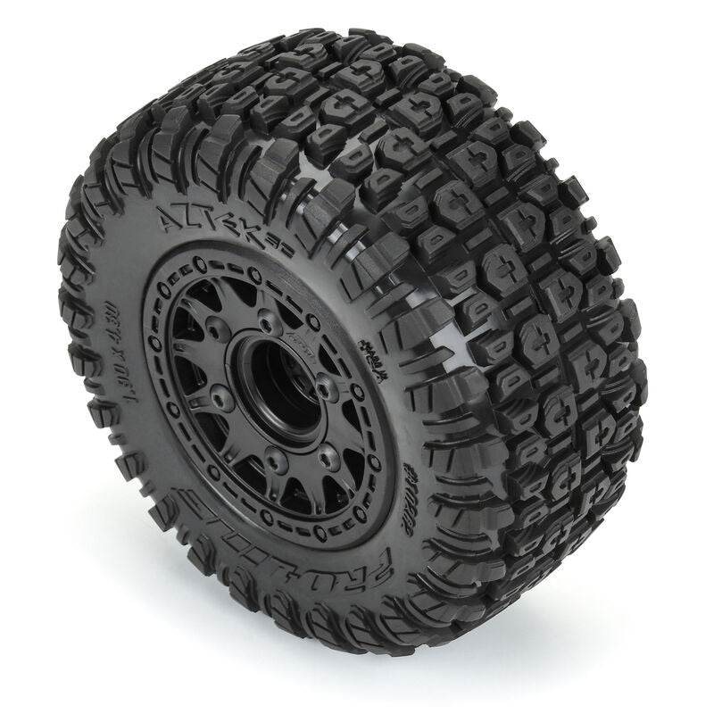 Pro-Line Aztek SC 2.2"/3.0" M2 Mounted on Raid Black 6x30 Hex SC RC Wheel & Tyre Set (4)