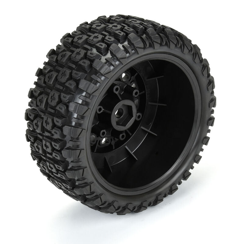 Pro-Line Aztek SC 2.2"/3.0" M2 Mounted on Raid Black 6x30 Hex SC RC Wheel & Tyre Set (2)