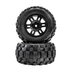 Pro-Line Badlands F/R Assembled 12mm Black Split Six RC Wheel & Tyre Set for ARRMA MINI KRATON (8)
