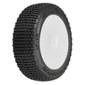 Pro-Line Hole Shot 3.0 Buggy Tyres Mounted on Velocity White Wheels 1/10 - PRO1031713