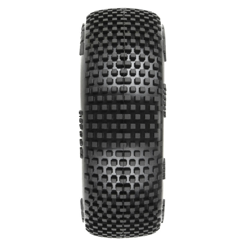 Pro-Line Hole Shot 3.0 Buggy Tyres Mounted on Velocity White Wheels 1/10 - PRO1031713