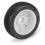 Pro-Line Hole Shot 3.0 Buggy Tyres Mounted on Velocity White Wheels 1/10 - PRO1031713