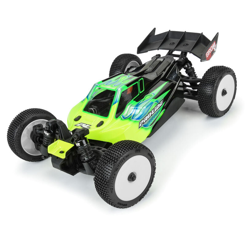 Pro-Line Hole Shot 3.0 Buggy Tyres Mounted on Velocity White Wheels 1/10 - PRO1031713