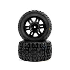 Pro-Line Jaeger F/R Assembled 12mm Black Split Six for ARRMA Mini KRATON RC Tyre (12)