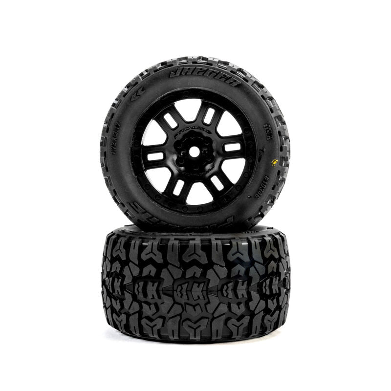 Pro-Line Jaeger F/R Assembled 12mm Black Split Six for ARRMA Mini KRATON RC Tyre (12)